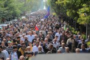 گزارش تصویری| راهپیمایی مردم کرج همزمان با سراسر کشور