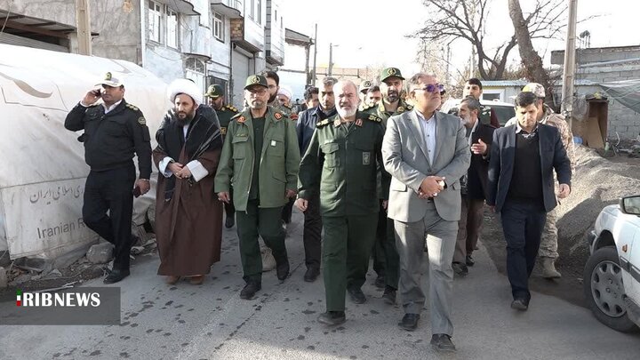 بازدید جانشین فرمانده کل سپاه از مناطق زلزله زده خوی 