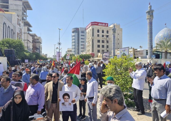 حضور حماسی مرزداران خلیج فارس در راهپیمایی روز جهانی قدس