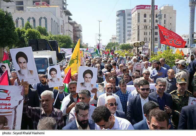 راهپیمایی روز قدس با حضور استاندار بوشهر