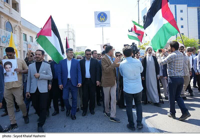 راهپیمایی روز قدس با حضور استاندار بوشهر