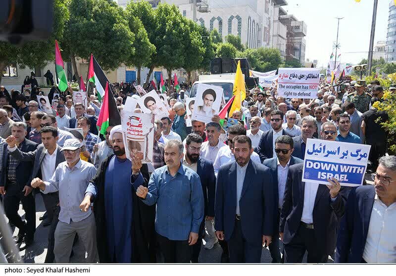 راهپیمایی روز قدس با حضور استاندار بوشهر