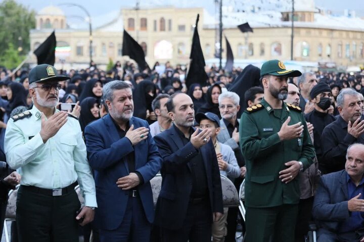 اجتماع بزرگ مردم همدان به مناسبت شهادت خادم‌الرضا شهید آیت‌الله دکتر رئیسی