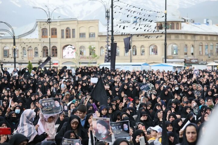 اجتماع بزرگ مردم همدان به مناسبت شهادت خادم‌الرضا شهید آیت‌الله دکتر رئیسی