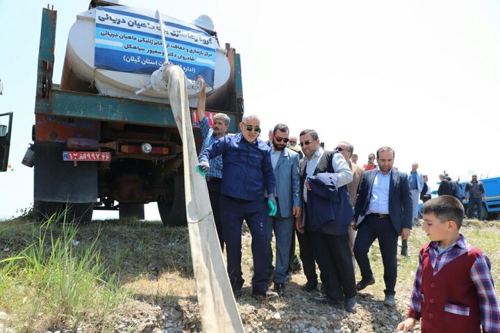 مراسم رهاسازی بچه ماهیان در پنج استان کشوربا حضور استاندار گیلان