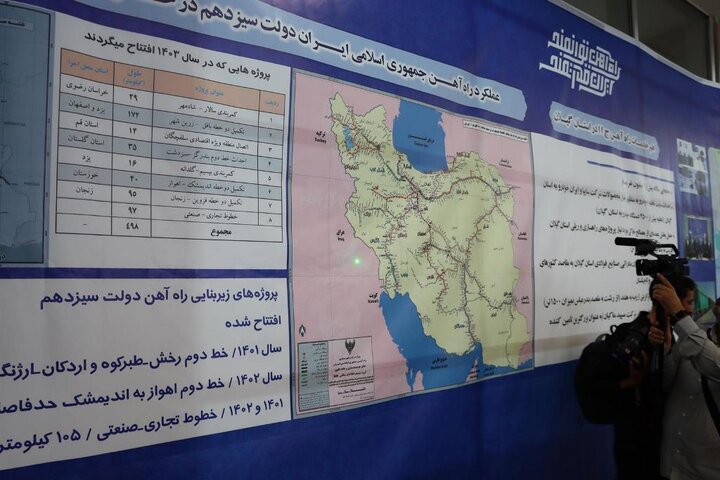 بهره برداری راه‌آهن رشت کاسپین توسط سرپرست ریاست‌ جمهوری وبا حضور استاندار گیلان