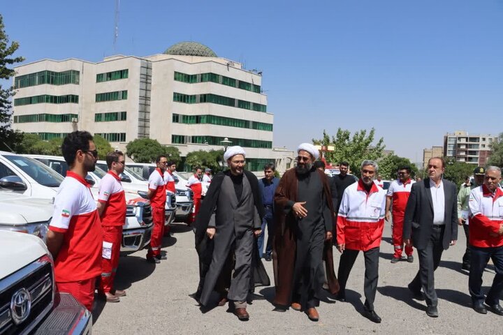 رونمایی از ناوگان جدید امدادی جمعیت هلال‌احمر استان همدان