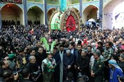 حضور وزیر میراث فرهنگی در آیین سنتی دهه آخر صفر روستای توت اردکان