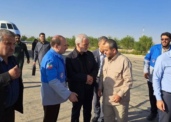 بازدید میدانی وزیر کشور از محل وقوع حادثه انفجار در معدن طبس