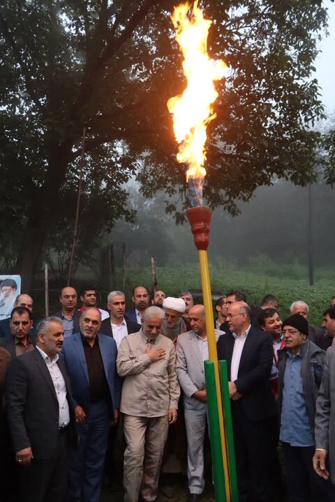 بهره برداری ازپروژه گازرسانی به ۲ روستای گورج و کلامرود شهرستان املش با حضور استاندار گیلان