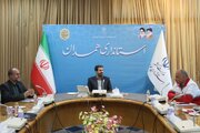 نشست استاندار همدان با مدیرعامل و اعضای هیأت مدیره جمعیت هلال‌احمر استان