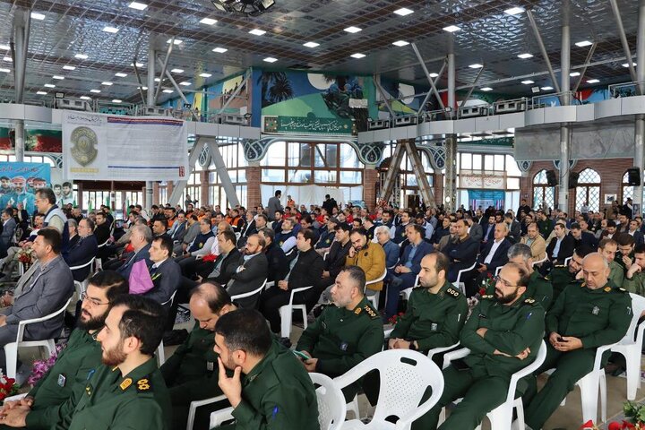 مراسم گرامیداشت هفته پدافندغیرعامل در گلزار شهدای رشت با حضور استاندار گیلان